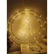 Modee Karácsonyi LED Dekoráció Ablakra Elemes C3007 (48LED-D30cm)(10db/krt)