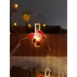 Modee Karácsonyi LED Füzér Dekor Elemes+Csipesz C3013 (10LED/90cm/10cm) Warm-Mikulás (48db/krt)