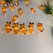 Modee Karácsonyi LED Füzér Dekor Elemes C3023 (10LED/90cm/10cm) Warm-Rénszarvas (db/krt)