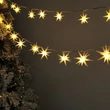Modee Karácsonyi LED Füzér Dekor Elemes C3028 (10LED/135cm/15cm) Warm-Csillag (48db/krt)
