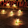 Modee Karácsonyi LED Füzér Dekor Elemes C3020 (10LED/90cm/10cm) Warm-Repülő Mikulás (80db/krt)