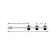 Modee Karácsonyi LED Füzér Dekor Elemes C3017 (10LED/90cm/10cm) Warm-Hóember (db/krt)