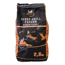 Schef griII faszén keményfábóI 2,5kg zsákos
