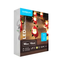 Modee Karácsonyi LED Füzér Dekor Elemes C3021 (10LED/90cm/10cm) Warm-Mikulás (db/krt)