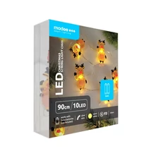 Modee Karácsonyi LED Füzér Dekor Elemes C3023 (10LED/90cm/10cm) Warm-Rénszarvas (db/krt)