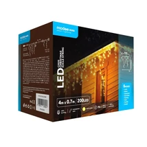 Modee Karácsonyi LED Füzér Adapteres C2020 Bővíthető (200LED/4m/H70cm) Warm (12db/krt)