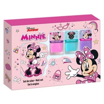 Minnie Mouse körömlakk szett (3db körömlakk, 1db körömmatrica csomag)