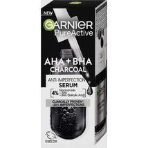 Garnier Pure Active 30ml Charcoal Bőrhibák elleni szérum AHA + BHA Aktív szén 