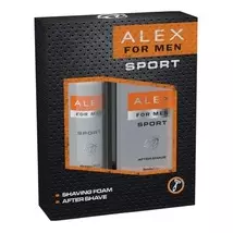 Alex For Men ajándékcsomag (After shave-borotvahab) Sport (6db/#)