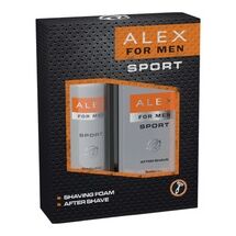 Alex For Men ajándékcsomag (After shave-borotvahab) Sport (6db/#)