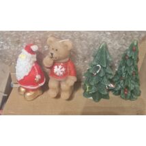 Bartek Merry Christmas színes formázott gyertya figurák (12db/krt)