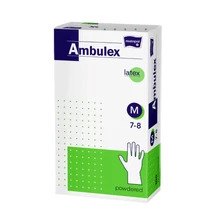 Bella Ambulex latex kesztyű 100db-os M (10db/#)