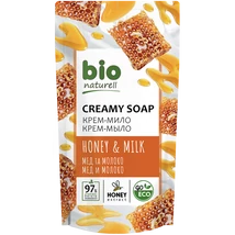 Bio Naturell folyékony szappan 460ml utántöltő Méz és tej (12db/krt)