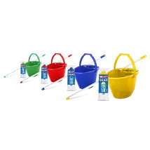 Bonus SoftMop Extra szett (vödör, csavaró, nyél, soft mop fej)(Kék/piros/sárga/zöld)