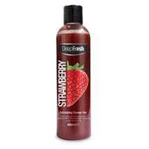 Deep Fresh tusfürdő 400ml Exfoliating-Strawberry (12db/krt)