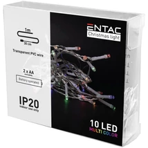 Entac karácsonyi beltéri füzér 10LED 1m színes (30db/#)