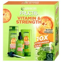 Garnier Fructis Vitamin&Strength ajándékcsomag (sampon 250ml+balzsam 200ml+szérum 150ml)(6db/krt)