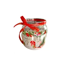 Karácsonyi üveggyertya utántölthető Cranberry Snow (karácsonyi)(db/krt)