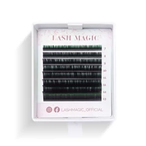 Lash Magic 8 soros kéttónusú szempilla 0.07 CC Fekete-Zöld MIX