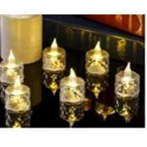 Led gyertya kicsi kristályos (24db/krt)