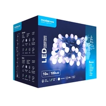 Modee Karácsonyi LED Füzér Berry Plastic Adapteres (100LED/10m/10cm) Cold (24db/krt)