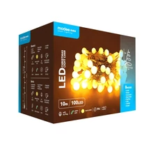 Modee Karácsonyi LED Füzér Berry Plastic Adapteres (100LED/10m/10cm) Warm (24db/krt)