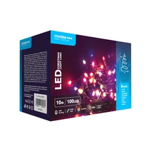 Modee Karácsonyi LED Füzér Plastic Adapteres (100LED/10m/10cm) Multicolor (24db/krt)