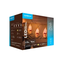 Modee Karácsonyi LED Füzér Plastic Elemes (10LED/1,35m/15cm) C1012-Hóember Warm (24db/krt)