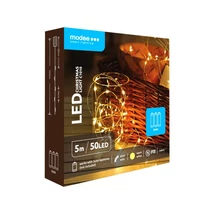 Modee Karácsonyi LED Füzér Réz Elemes (50LED/5m/10cm) C1010 Warm (96db/krt)