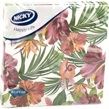Nicky szalvéta 20db-os 3rtg. Flower power (40db/krt)