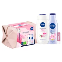 Nivea ajándékcsomag neszeszerrel (tus+test+ajakb)(6db/krt)