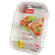 Paclan alu-sütőforma Lasagne fedőfóliával 3db-os 25*18cm (8db/krt)