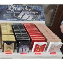 Pocketta parfüm 20ml vegyes illatok (48db/krt)(Goldan Channenge férfi/The Winnwer férfi/Ma Merveilleuse női/Oh My Dear női) Pocketta parfüm 20ml vegyes illatok (48db/krt)(Goldan Channenge férfi/The Winnwer férfi/Ma Merveilleuse női/Oh My Dear női)