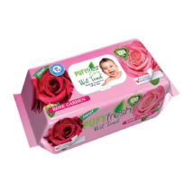 Pufy Fresh popsitörlő kupakos 120db-os Rózsa kert (12db/krt)