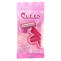 QUEEN II Eldobható női borotva fix fejes 5db PLUS Q155P (40db/krt)