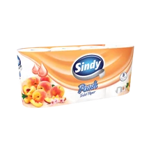 Sindy wc papír 8tek. 3rtg. 130lap Peach (5db/#)