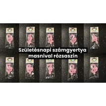 Születésnapi számgyertya masnival rózsaszín "7" (5db/krt)