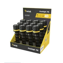 Technik Elemlámpa P8 (2xAA/nem tartozék) Gumírozott (40lumen)(12db/display)