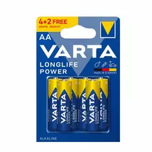 VARTA Longlife Power Alkáli Ceruza Elem AA B4+2 (12db/krt)