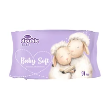 Violeta Double Care popsitörlő Baby Soft 51db-os Kamilla/Méz (14db/krt)