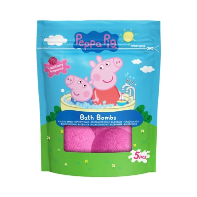 Peppa Malac fürdő bomba 5db*50gr Málna