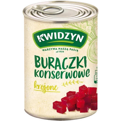 Kwidzyn cékla konzerv 400g nettó tömeg/220g töltő tömeg (6db/krt)