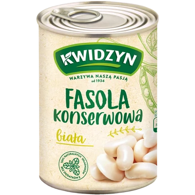 Kwidzyn fehérbab konzerv 400g nettó tömeg/200g töltő tömeg (6db/krt)