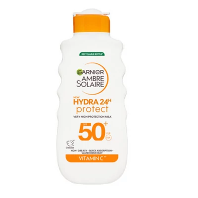 Garnier Ambre Solaire Hydra24/48 Hidratáló naptej 175ml 50faktor 