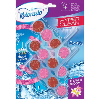 KOLORADO "Hyper Clean" TRIO kosaras toalett block 3*45gr Flower (11db/krt)