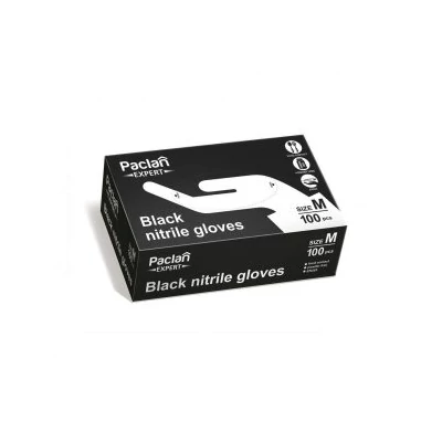 Paclan Expert Fekete Nitril kesztyű 100db-s "M" (10db/krt)