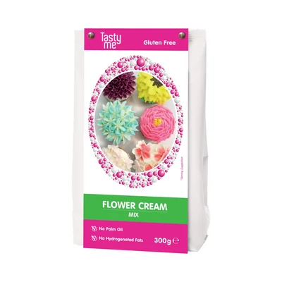 Tasty me gluténmentes flower cream - tortakrém, díszítőkrém mix 300g 