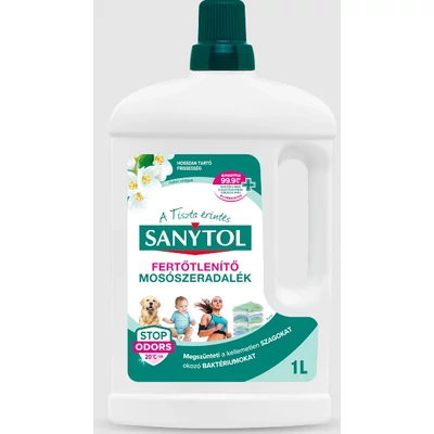 Sanytol klórmentes fertőtlenítő mosószeradalék 1l Fehér virágok (12db/krt)