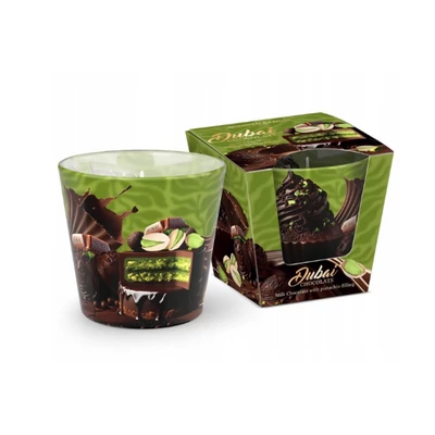 Bartek illatgyertya poharas 115gr Dubai Chocolate (12db/krt)