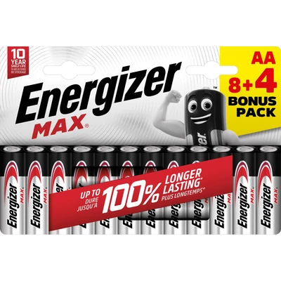 ENERGIZER MAX B12 8+4 AA ceruza E91 (db/krt)